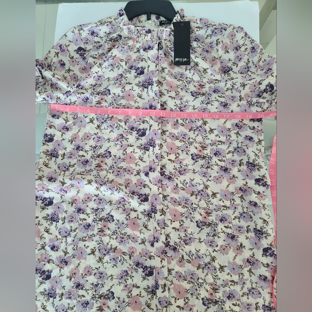 Nasty Gal Collection Floral Mini Dress Size 8 - Picture 7 of 8